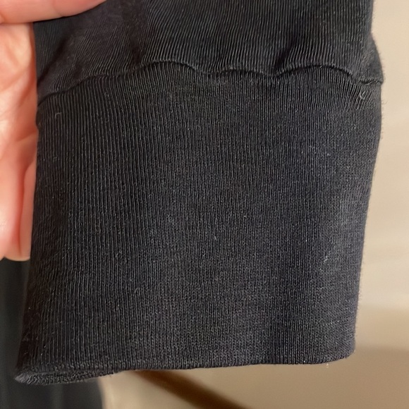 Velvet by Graham Spencer black dress 100% jersey cotton beaded V neckline size L - Picture 6 of 11